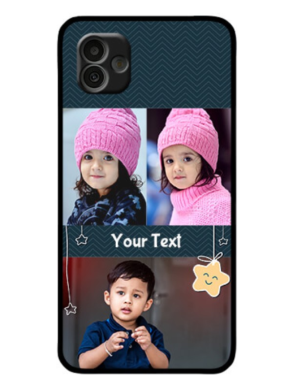 Custom Samsung Galaxy A04 Custom Glass Mobile Case - Hanging Stars Design