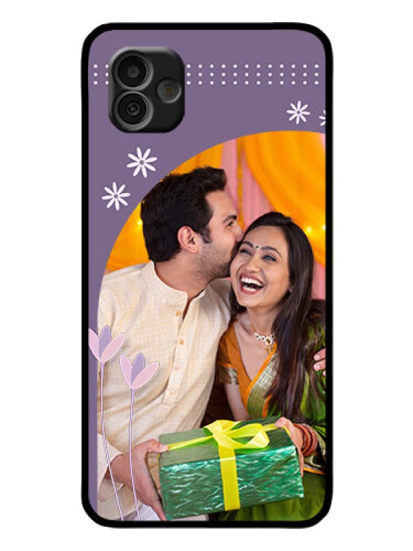 Custom Samsung Galaxy A04 Custom Glass Mobile Case - Lavender flowers design