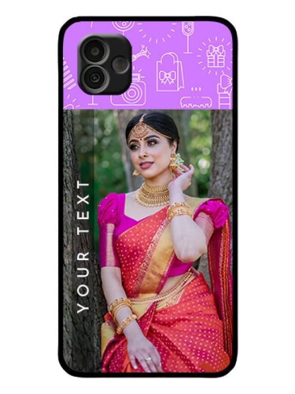 Custom Samsung Galaxy A04 Custom Glass Mobile Case - Birthday Icons Design