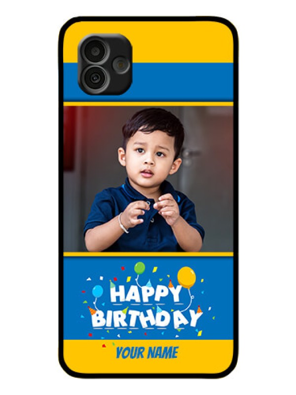 Custom Samsung Galaxy A04 Custom Glass Mobile Case - Birthday Wishes Design