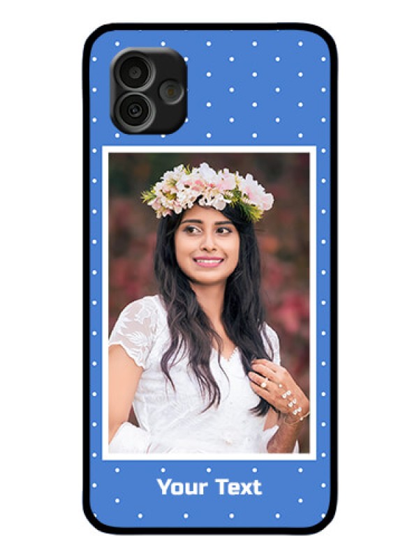 Custom Samsung Galaxy A04 Photo Printing on Glass Case - Polka dots design
