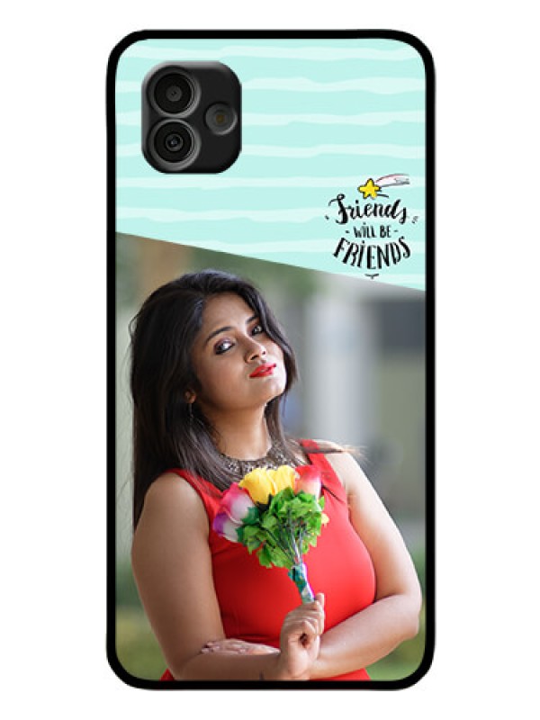 Custom Samsung Galaxy A04 Custom Glass Phone Case - Friends Picture Icon Design