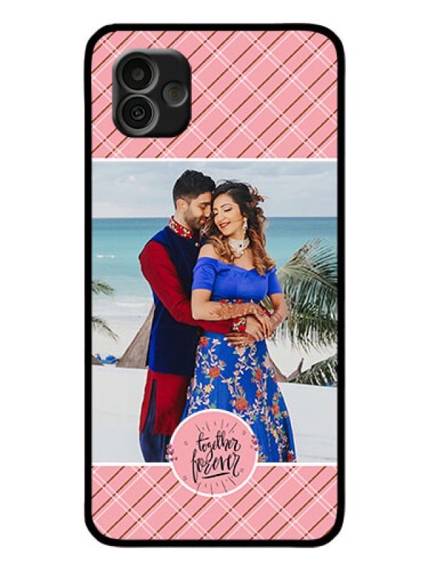 Custom Samsung Galaxy A04 Personalized Glass Phone Case - Together Forever Design