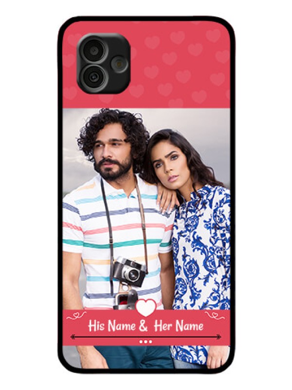 Custom Samsung Galaxy A04 Photo Printing on Glass Case - Simple Love Design