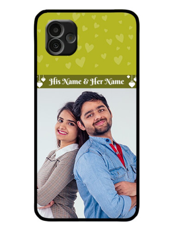Custom Samsung Galaxy A04 Custom Glass Phone Case - You & Me Heart Design