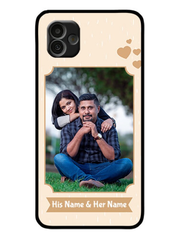 Custom Samsung Galaxy A04 Custom Glass Phone Case - with confetti love design