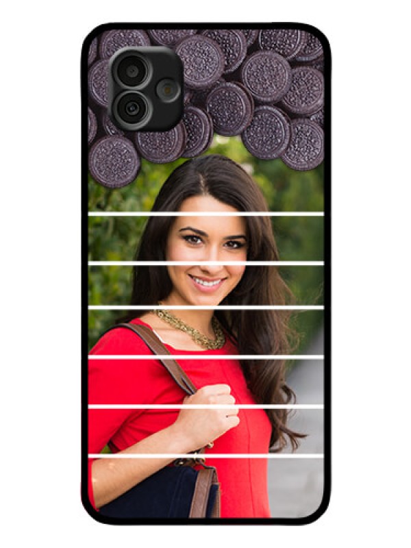 Custom Samsung Galaxy A04 Custom Glass Phone Case - with Oreo Biscuit Design
