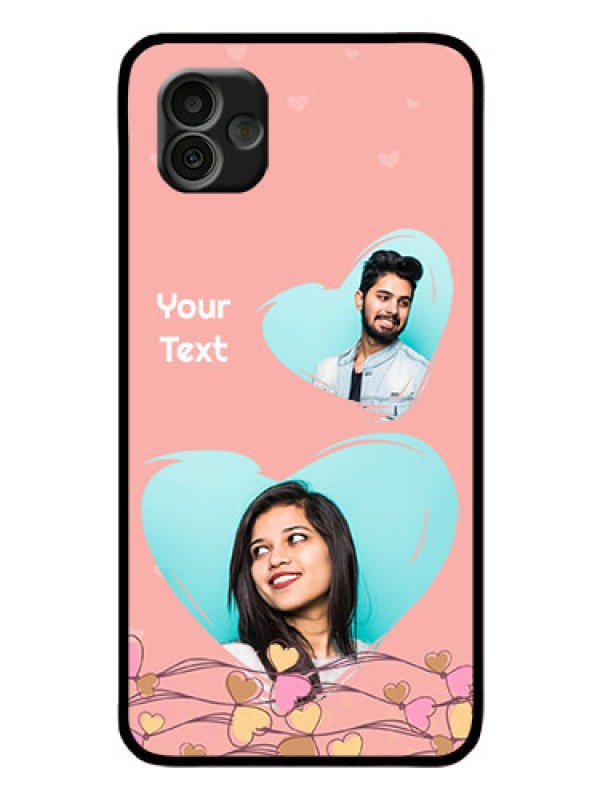 Custom Samsung Galaxy A04 Custom Glass Mobile Case - Love Doodle Design