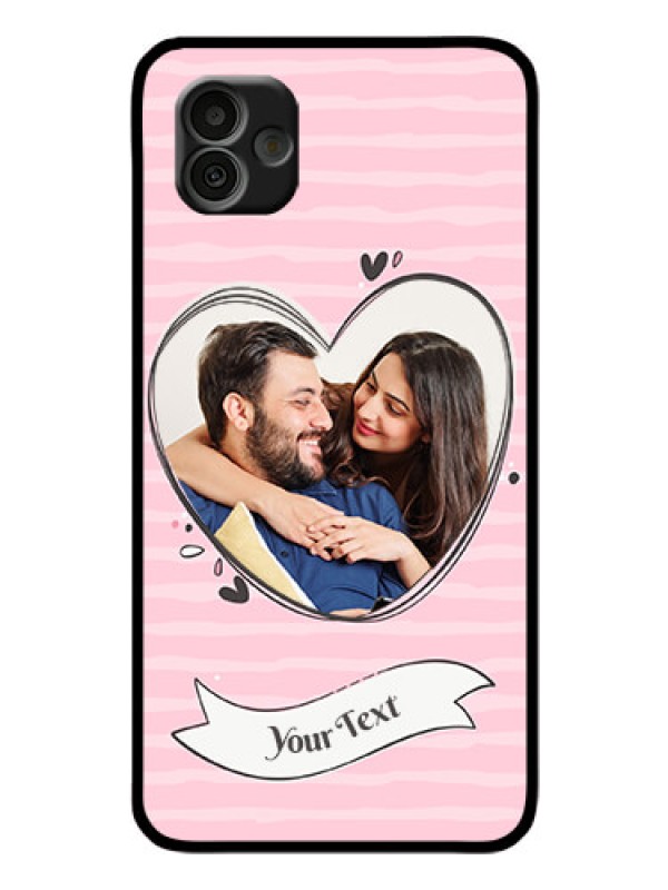 Custom Samsung Galaxy A04 Custom Glass Phone Case - Vintage Heart Design
