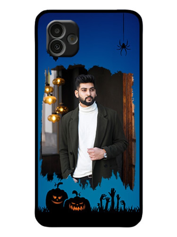 Custom Samsung Galaxy A04 Photo Printing on Glass Case - with pro Halloween design