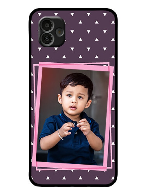 Custom Samsung Galaxy A04 Custom Glass Mobile Case - Triangle Pattern Dotted Design