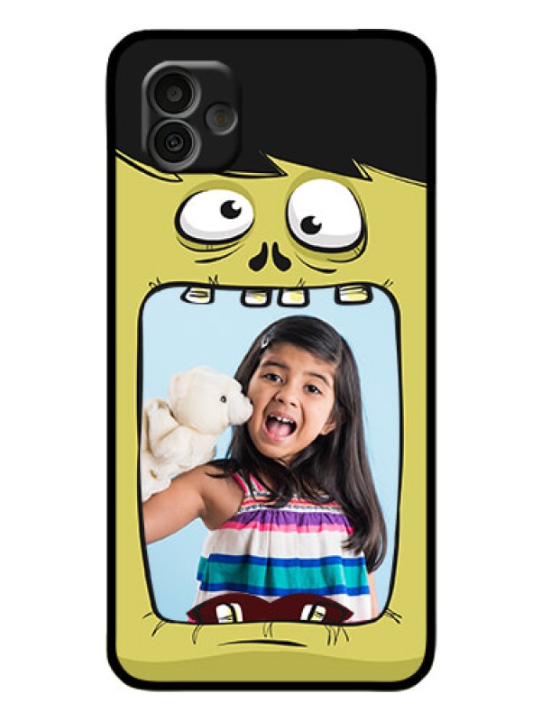Custom Samsung Galaxy A04 Personalized Glass Phone Case - Cartoon monster back case Design