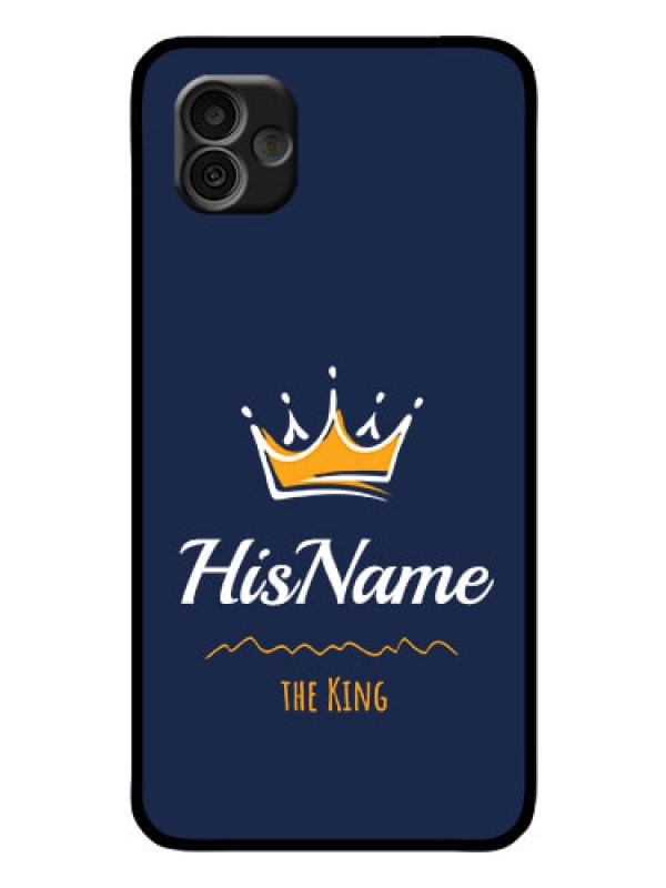 Custom Samsung Galaxy A04 Glass Phone Case King with Name