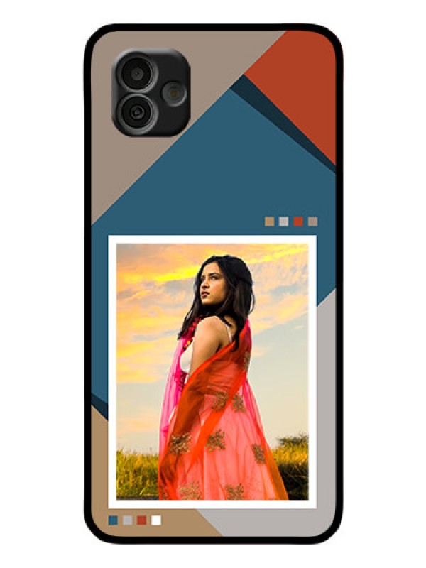 Custom Galaxy A04 Personalized Glass Phone Case - Retro color pallet Design