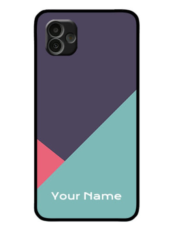 Custom Galaxy A04 Custom Glass Mobile Case - Tri Color abstract Design