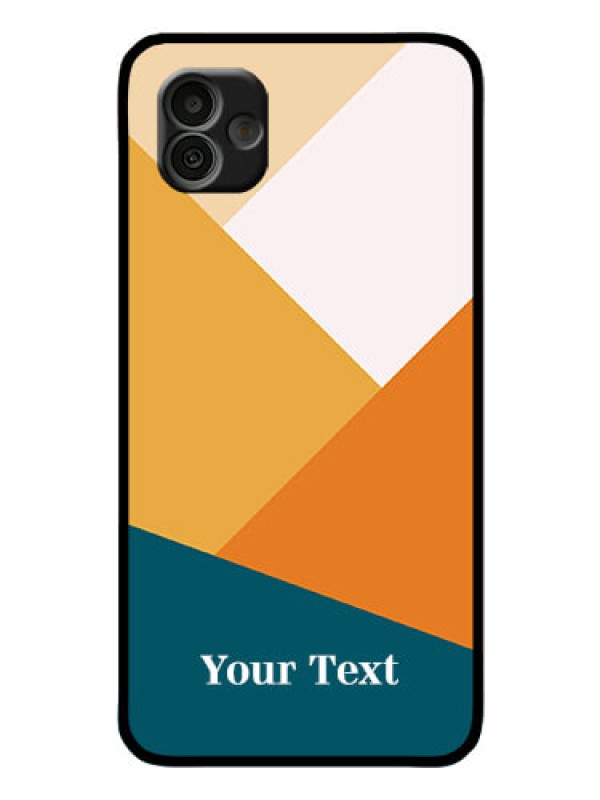 Custom Galaxy A04 Personalized Glass Phone Case - Stacked Multi-colour Design