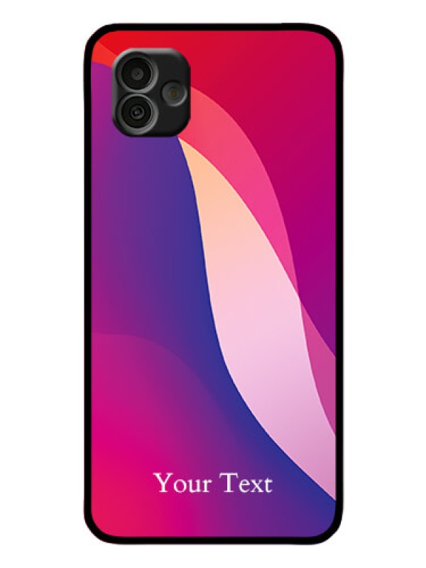 Custom Galaxy A04 Personalized Glass Phone Case - Digital abstract Overlap Design