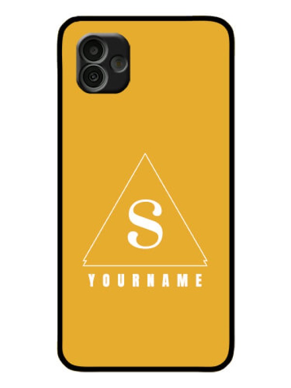 Custom Galaxy A04 Personalized Glass Phone Case - simple triangle Design
