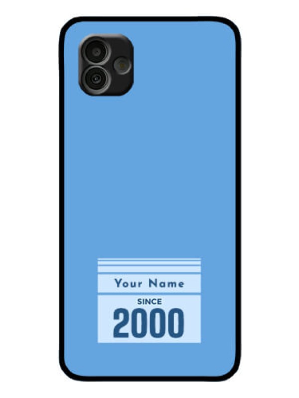Custom Galaxy A04 Custom Glass Mobile Case - Custom Year of birth Design