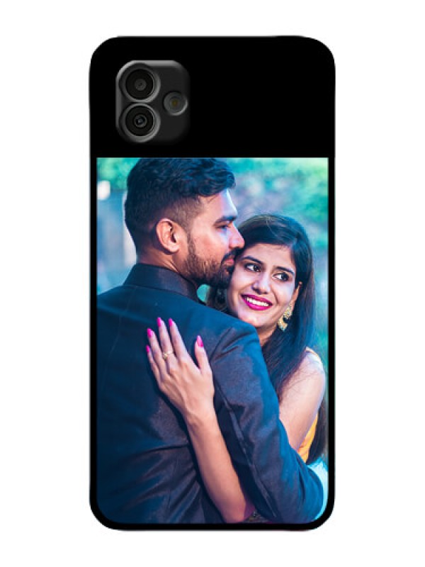 Custom Galaxy A04 Custom Glass Phone Case - Upload Full Picture With Custom Color Design