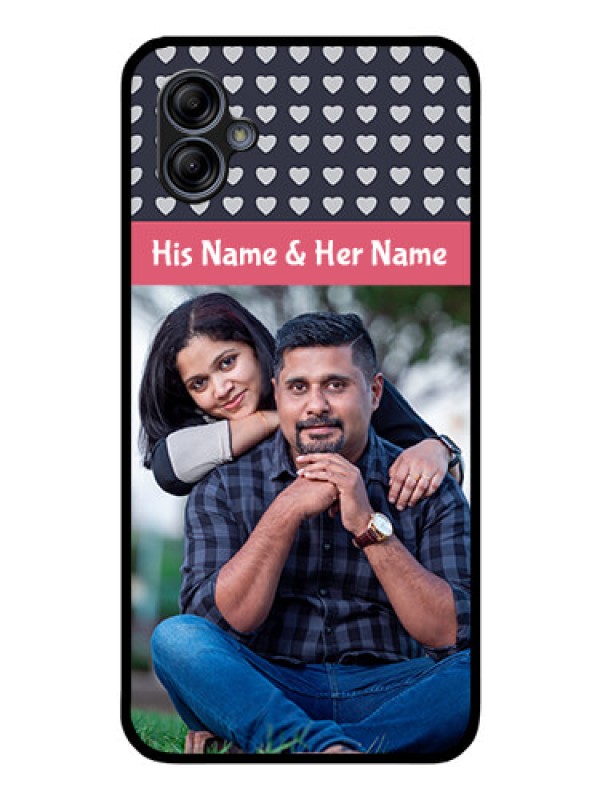 Custom Galaxy A04e Custom Glass Mobile Case - Love Symbols Design