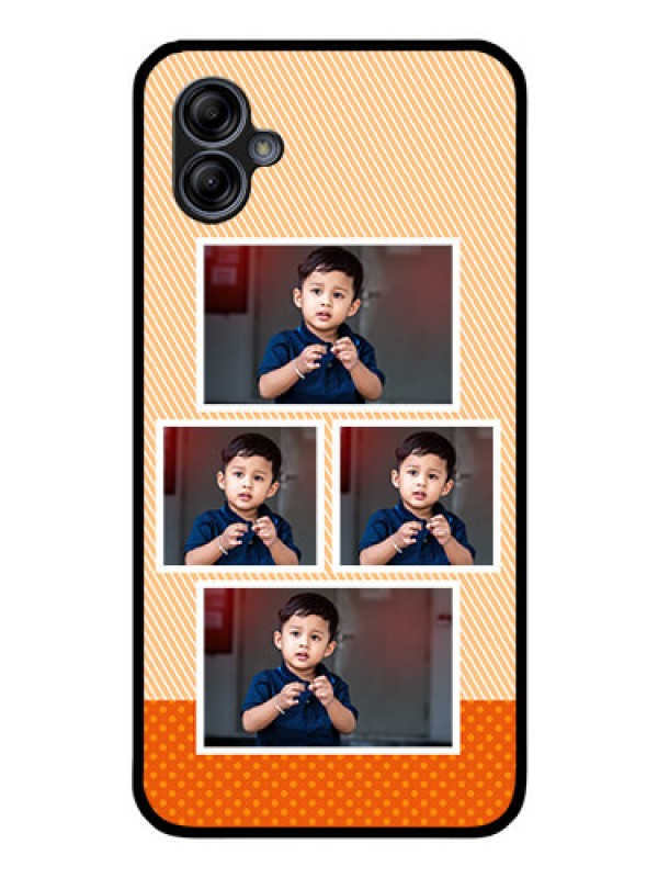 Custom Galaxy A04e Photo Printing on Glass Case - Bulk Photos Upload Design