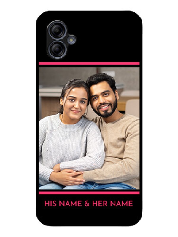 Custom Galaxy A04e Custom Glass Mobile Case - with Add Text Design