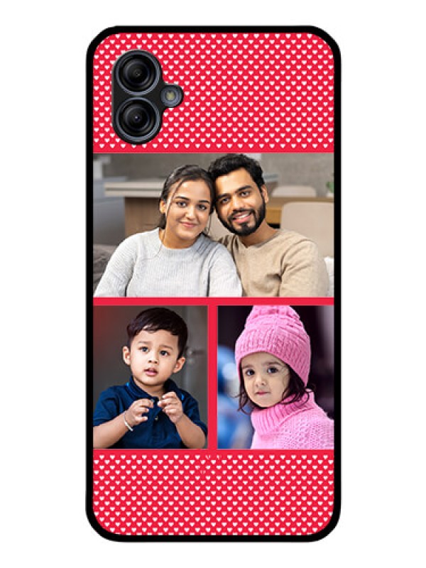 Custom Galaxy A04e Personalized Glass Phone Case - Bulk Pic Upload Design