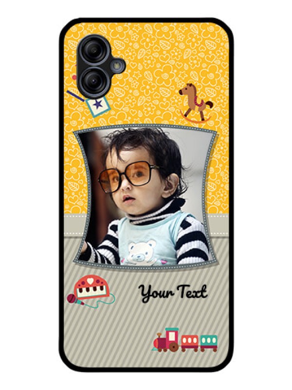 Custom Galaxy A04e Personalized Glass Phone Case - Baby Picture Upload Design
