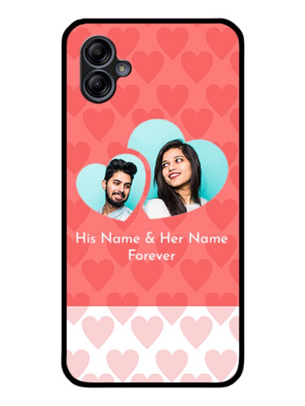 Custom Galaxy A04e Personalized Glass Phone Case - Couple Pic Upload Design