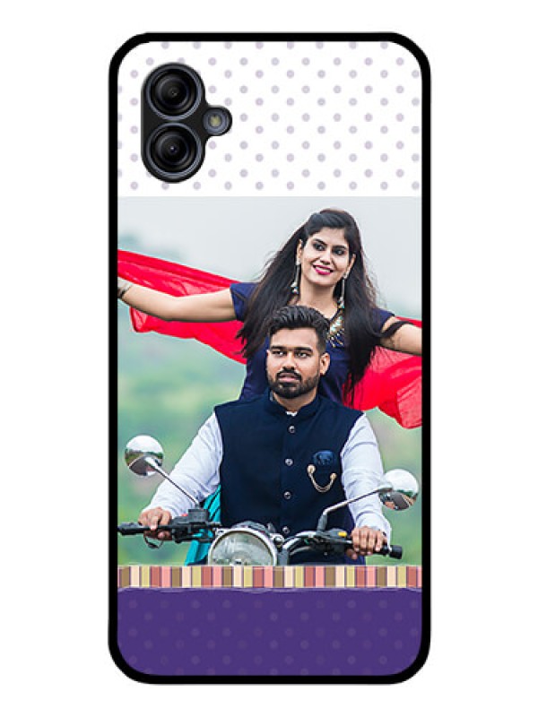 Custom Galaxy A04e Photo Printing on Glass Case - Cute Family Design