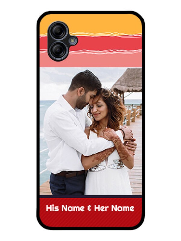 Custom Galaxy A04e Custom Glass Mobile Case - Colorful Case Design