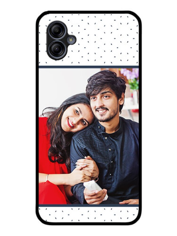 Custom Galaxy A04e Personalized Glass Phone Case - Premium Dot Design