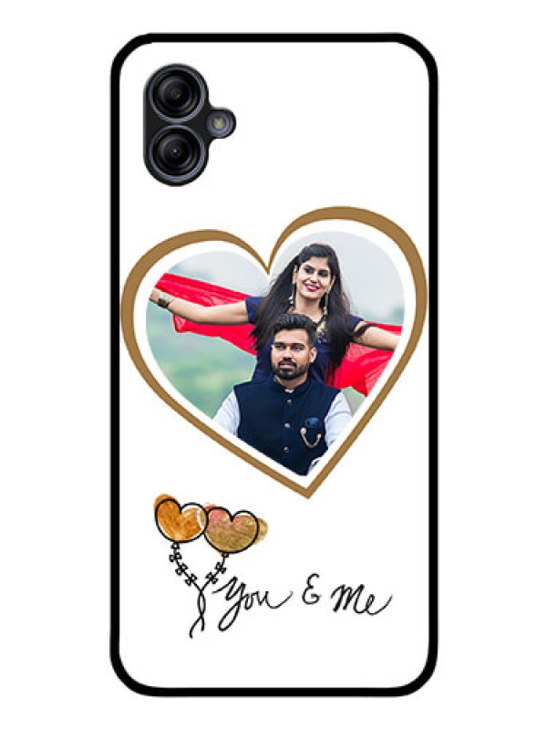 Custom Galaxy A04e Custom Glass Mobile Case - You & Me Design