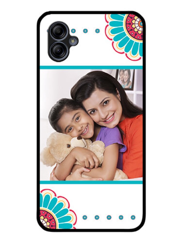 Custom Galaxy A04e Custom Glass Phone Case - Flower Design