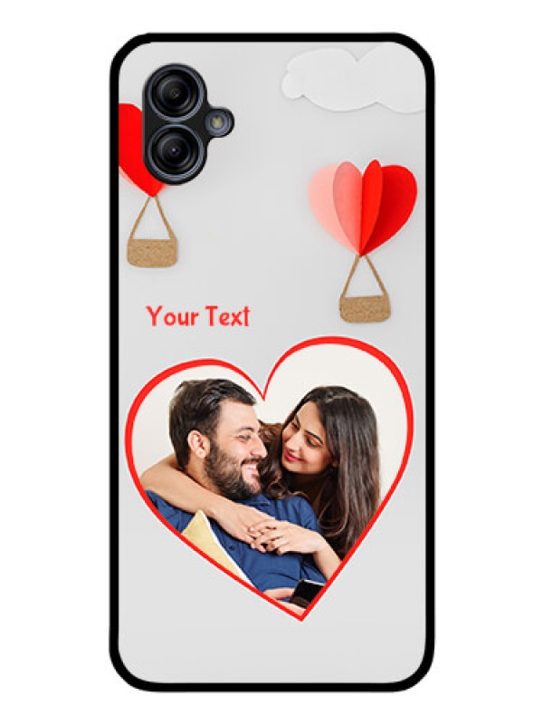 Custom Galaxy A04e Custom Glass Mobile Case - Parachute Love Design