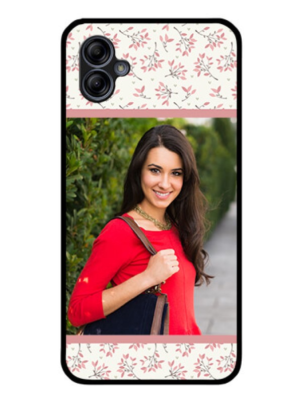 Custom Galaxy A04e Custom Glass Phone Case - Premium Floral Design