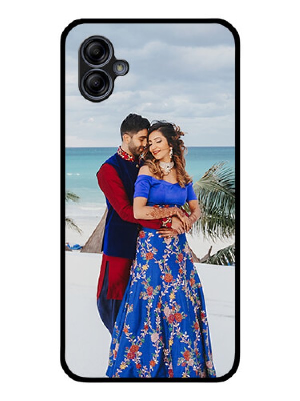 Custom Galaxy A04e Photo Printing on Glass Case - Upload Full Picture Design