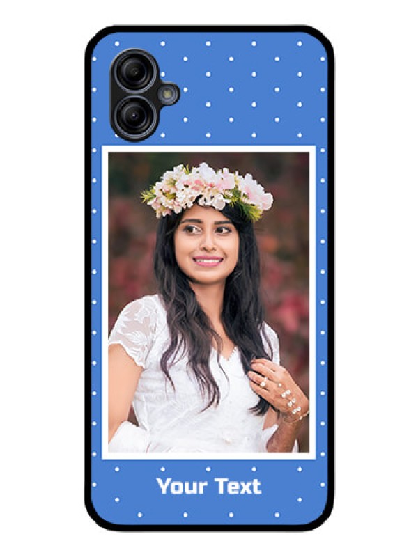 Custom Galaxy A04e Photo Printing on Glass Case - Polka dots design