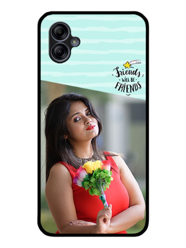 Custom Galaxy A04e Custom Glass Phone Case - Friends Picture Icon Design