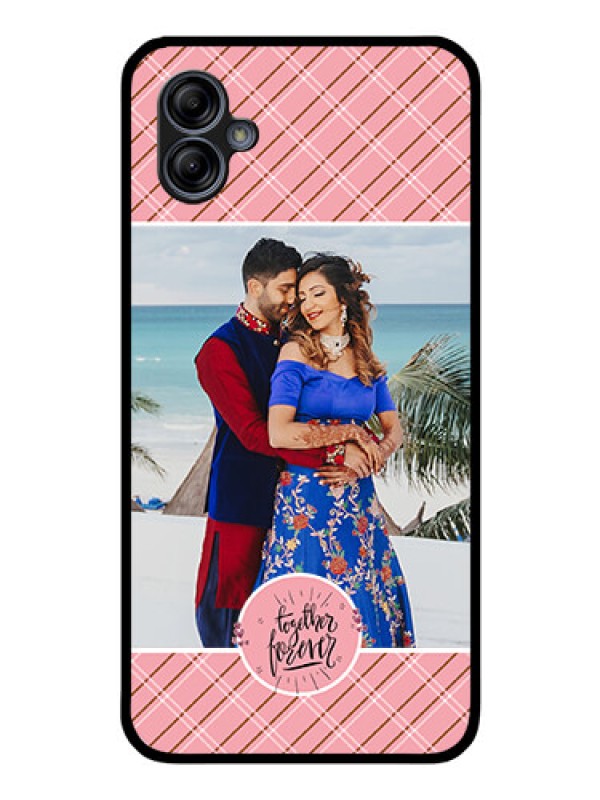Custom Galaxy A04e Personalized Glass Phone Case - Together Forever Design