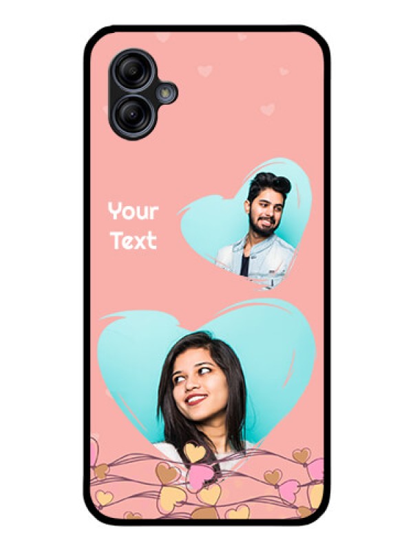 Custom Galaxy A04e Custom Glass Mobile Case - Love Doodle Design