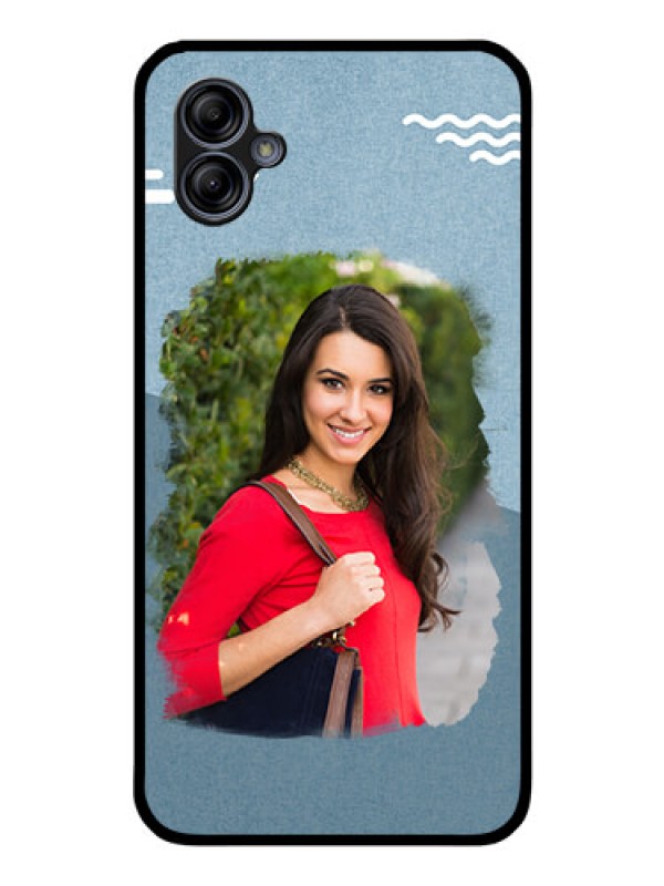 Custom Galaxy A04e Custom Glass Mobile Case - Grunge Line Art Design