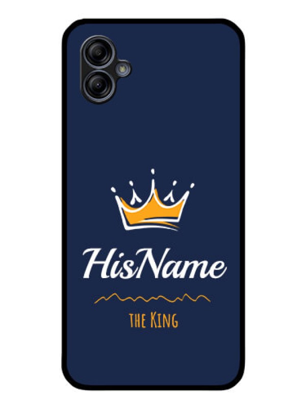 Custom Galaxy A04e Glass Phone Case King with Name