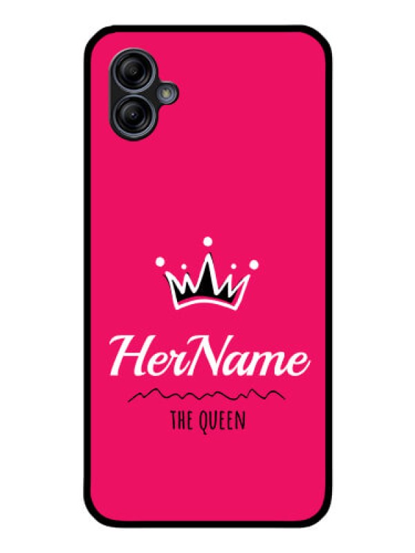 Custom Galaxy A04e Glass Phone Case Queen with Name