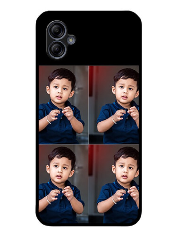 Custom Galaxy A04e 4 Image Holder on Glass Mobile Cover