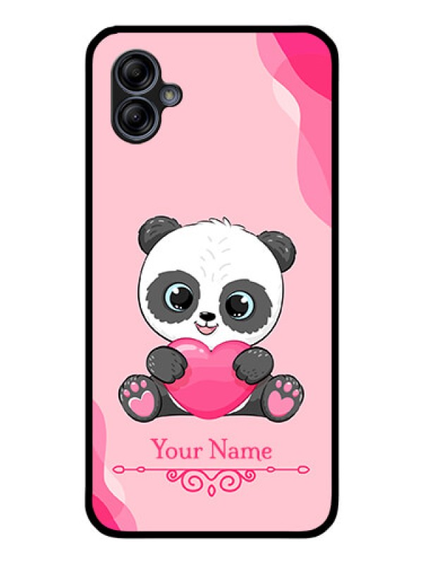 Custom Galaxy A04e Custom Glass Mobile Case - Cute Panda Design