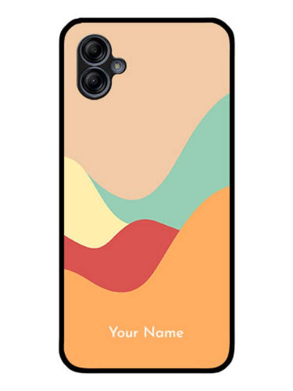 Custom Galaxy A04e Personalized Glass Phone Case - Ocean Waves Multi-colour Design
