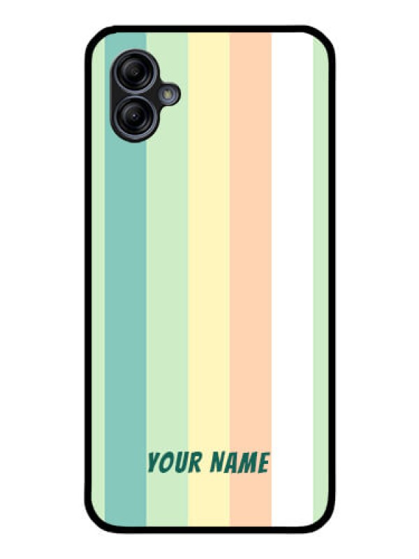 Custom Galaxy A04e Photo Printing on Glass Case - Multi-colour Stripes Design