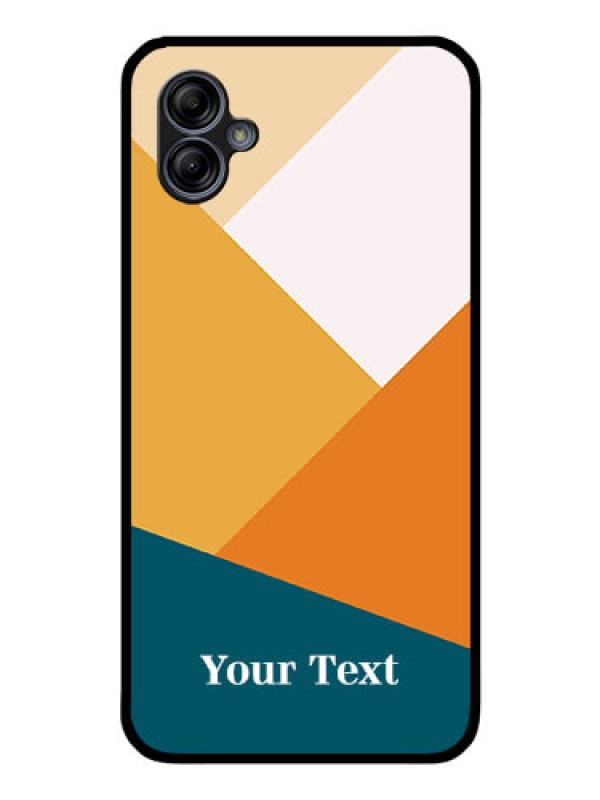 Custom Galaxy A04e Personalized Glass Phone Case - Stacked Multi-colour Design